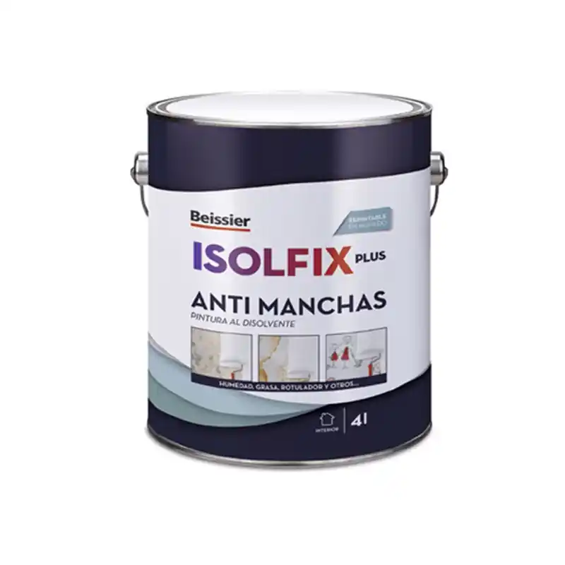 Pintura antimanchas beissier isolfix plus blanco 4l - Impermeabilizante interior