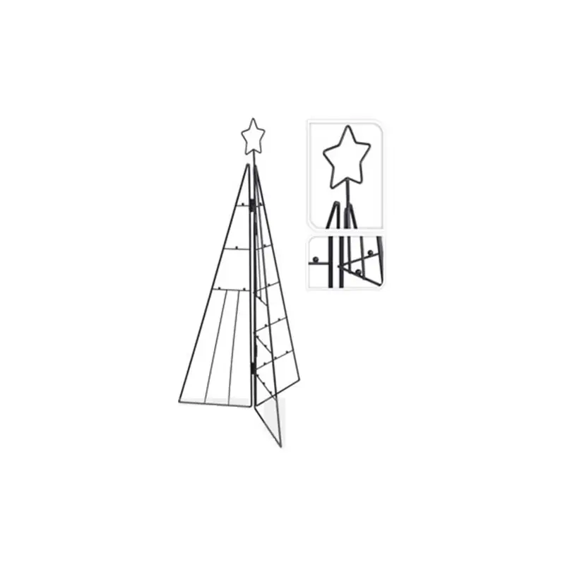 Arbol navidad metalico 3d 70 cm negro - Decoración Navideña