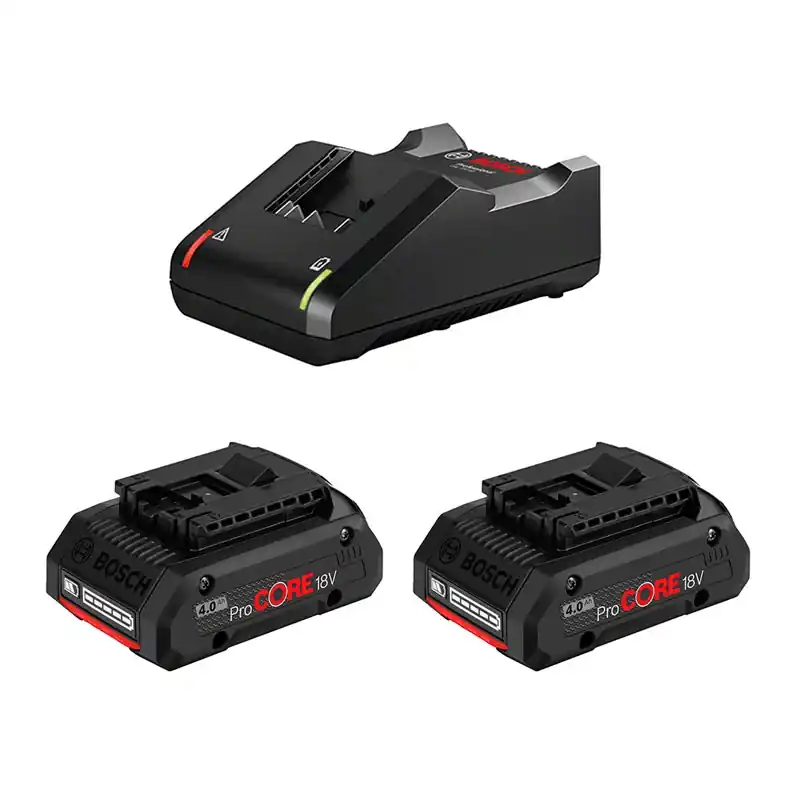 Bateria bosch set 2 baterias procore 18v 4,0ah + cargador 18v 40 - Baterias Bosch