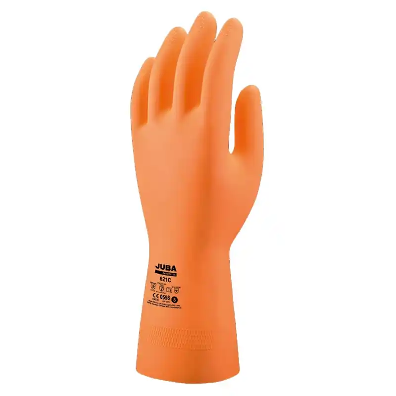 Guante latex juba 621c sin soporte naranja talla 10 - Guantes de nitrilo,latex y vinilo