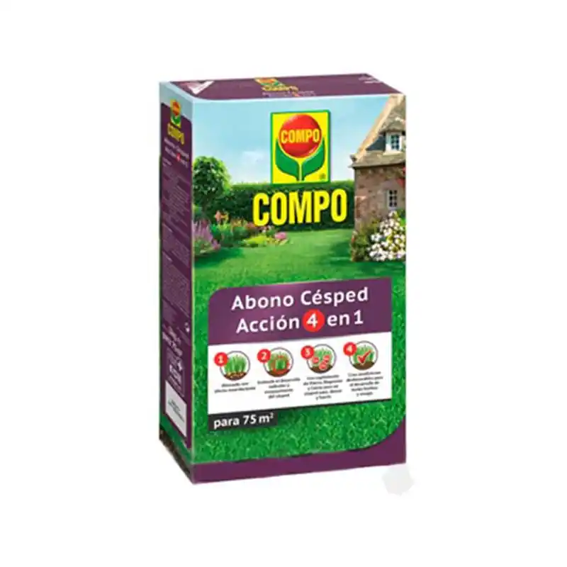 Abono cesped compo accion 4 en 1 3 kg - Abono para césped