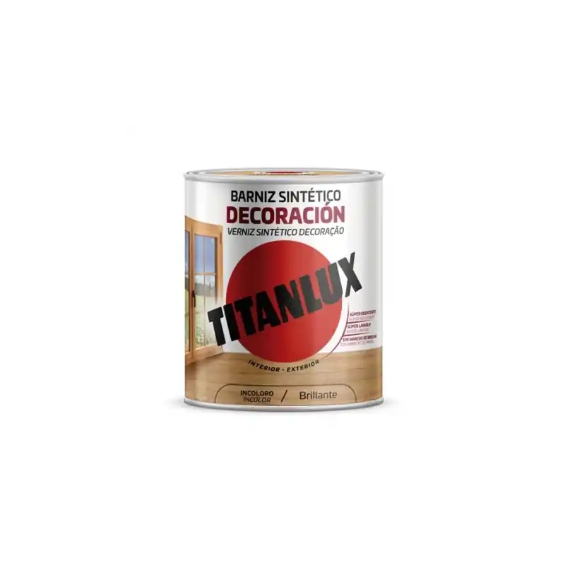 Barniz sintetico brillante titanlux 750 ml - Barniz para madera