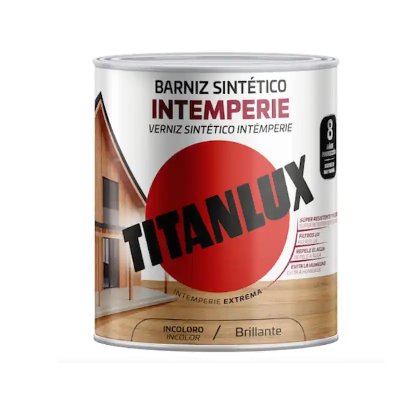 Barniz para madera titanlux sintetico intemperie incoloro 750ml - Barniz para madera exterior