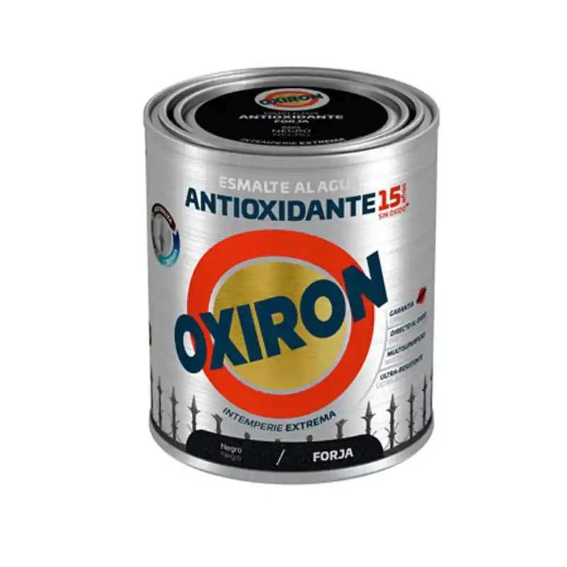 Esmalte titan oxiron al agua 750ml negro forja - Pintura antióxido