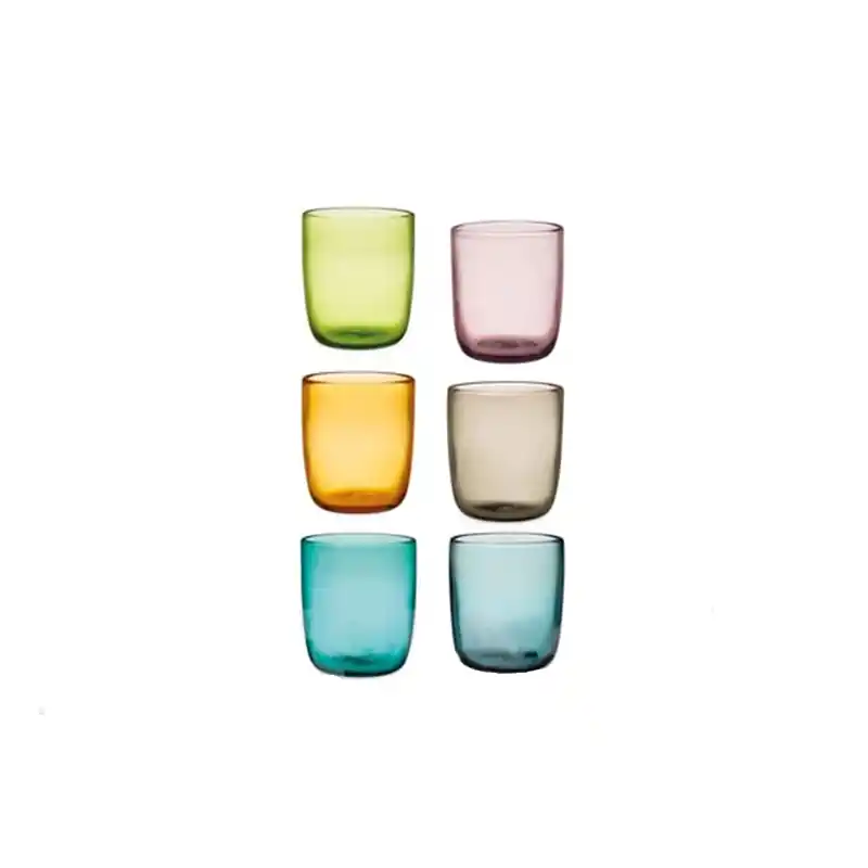 Vaso de agua vidrio saturno 35 cl surtido - Vasos de agua
