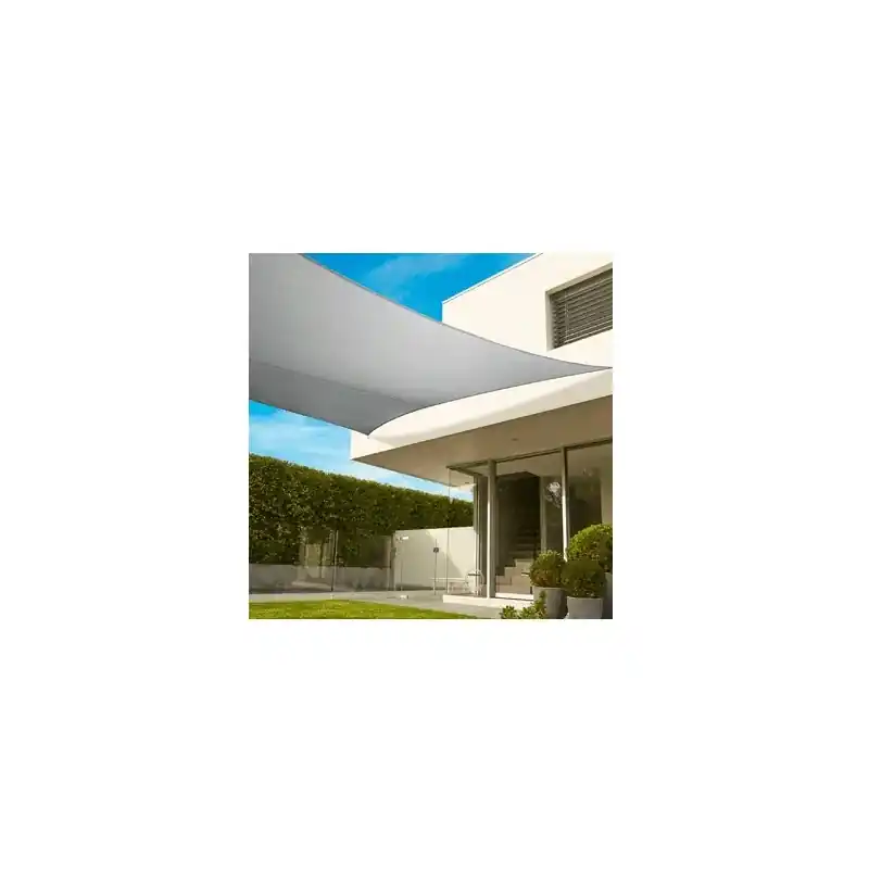 Toldo vela sombreo grade rectangular 5x3 m gris 340 gr coolaroo