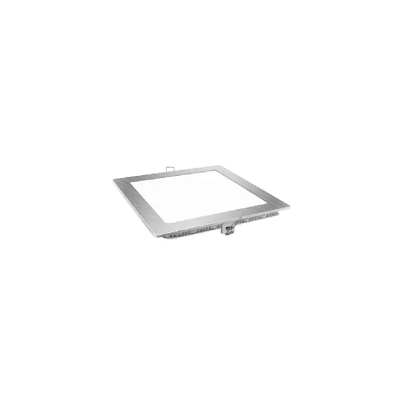 Downlight led matel18w cuadrado plata luz calida 2700k 1700lm 225 mm