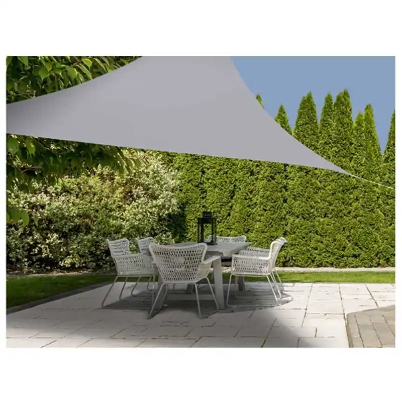 Toldo sombra poliester triangular gris 3,6 metros - Toldo vela