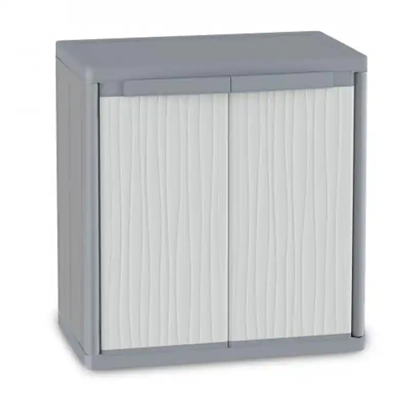 Armario resina terry bajo xl wave jumbo gris 94,5x89,7x53,7cm - Armarios de resina