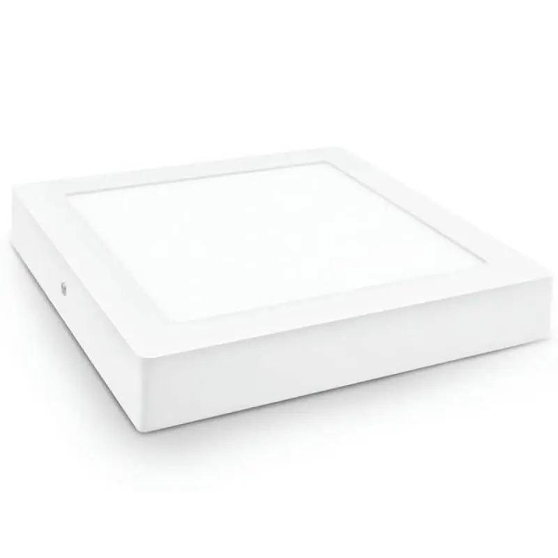 Downlight led matel18w superficie cuadrado blanco luz calida 2700k 1600lm 230 mm
