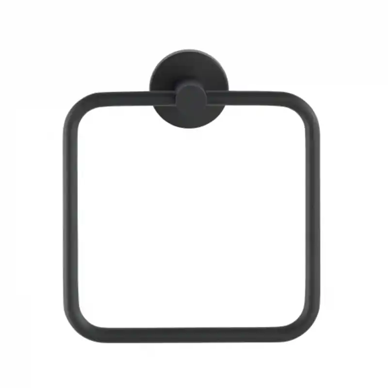 Toallero aro wenko inox bosio negro mate wenko - Toallero de anilla