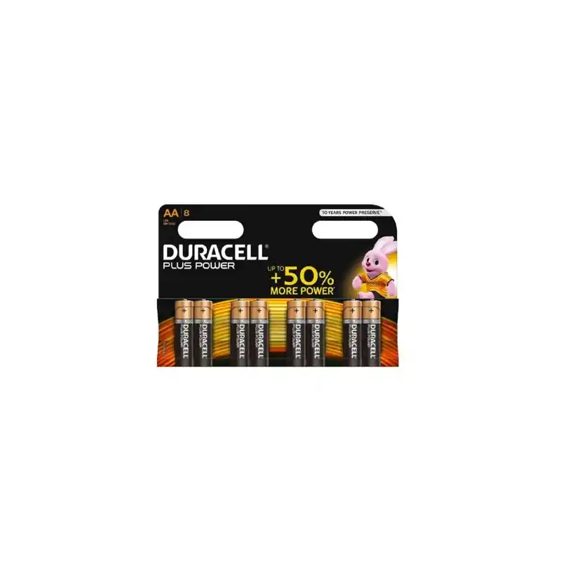 Pila duracell aa lr06 plus power 8 unidades - Pilas alcalinas