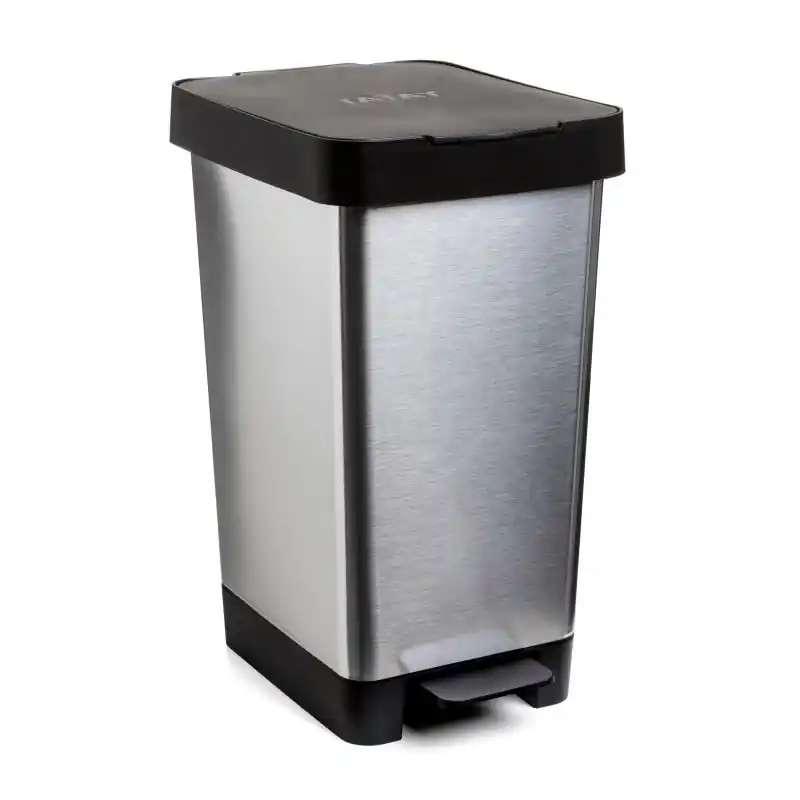 Cubo de basura tatay smart steel pedal 25l gris - Cubos de basura
