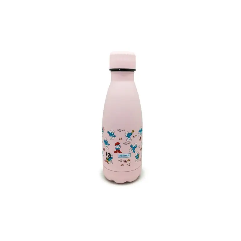 Botella termo inox nerthus 350 ml pitufos rosa