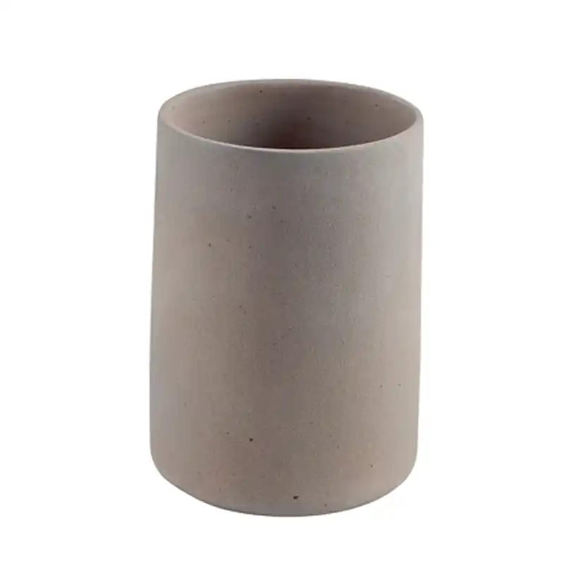 Vaso cepillo dientes spirella cemento rosa - Porta cepillo de dientes