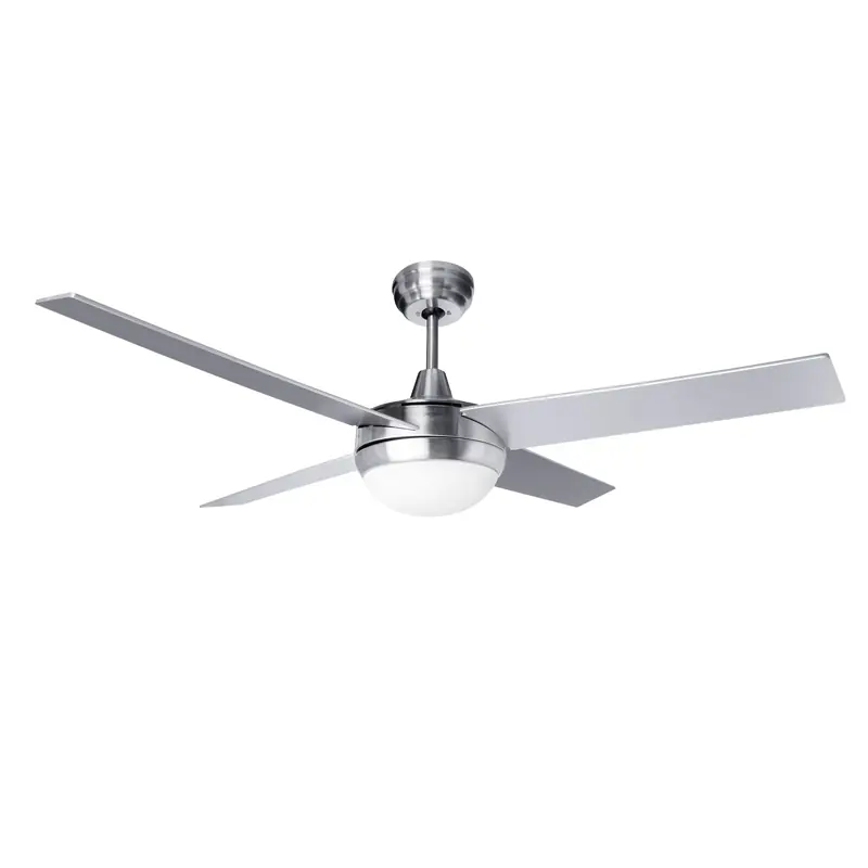 Ventilador de techo kuken luz led cromado motor dc silencioso - Ventiladores de techo