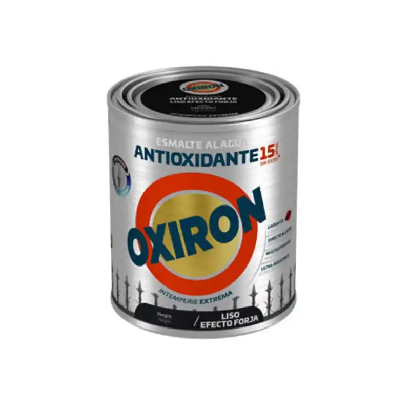Esmalte titan oxiron al agua liso forja750 ml negro - Pintura antióxido