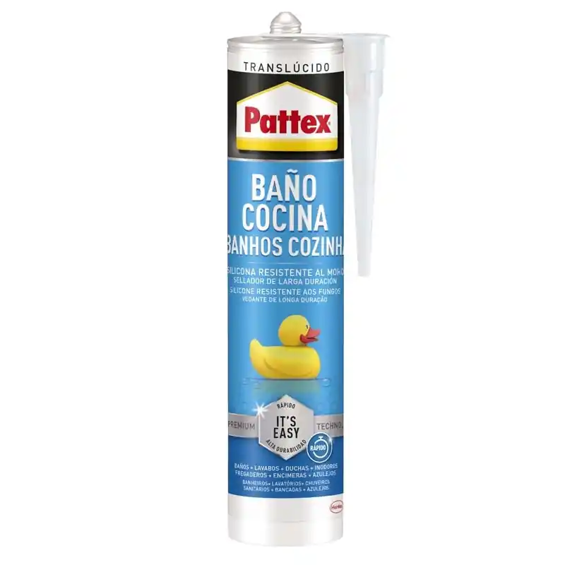 Silicona pattex baño y cocina 280ml transparente - Siliconas y masillas
