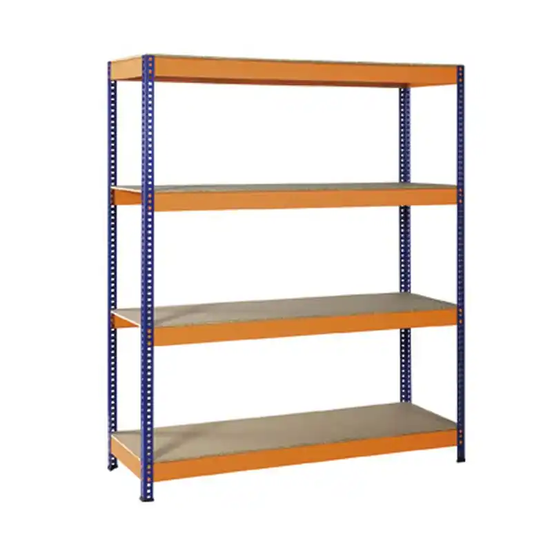 Estanteria metalica ironside 4 estantes azul y naranja 190x150x60cm - Estanter?as met?licas