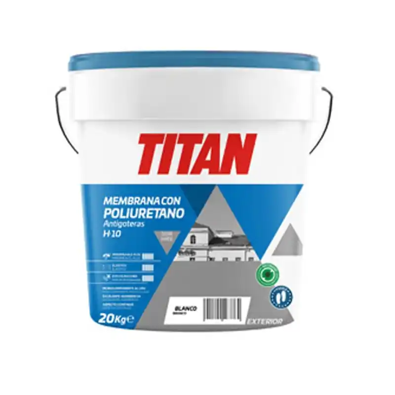 Impermeabilizante con poliuretano titan h10 blanco 20kg - Impermeabilizante exterior