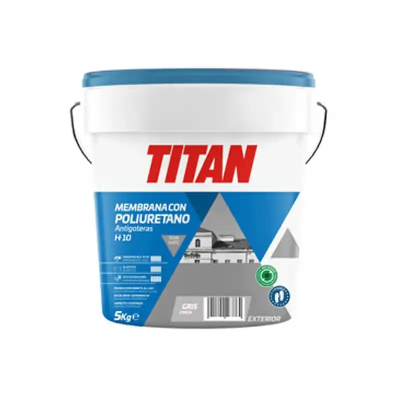 Impermeabilizante con poliuretano titan h10 gris 5kg - Impermeabilizante exterior