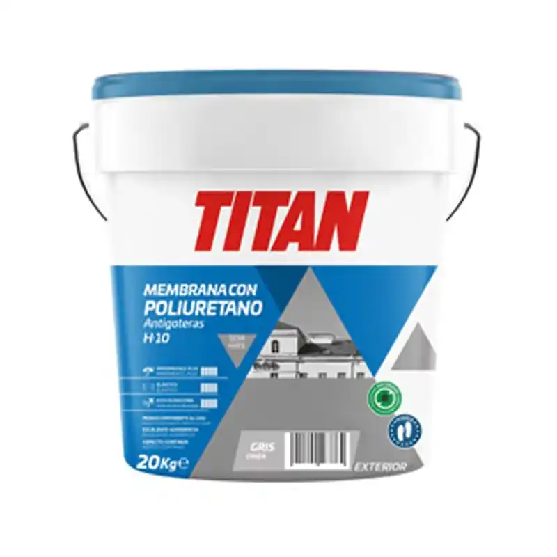 Impermeabilizante con poliuretano titan h10 gris 20kg - Impermeabilizante exterior