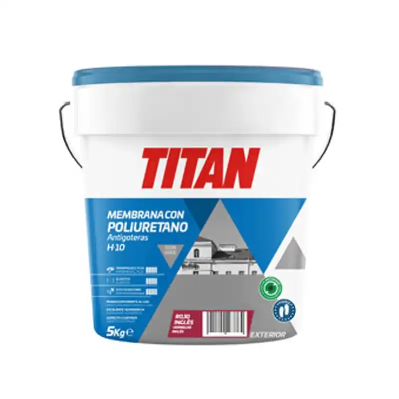 Impermeabilizante con poliuretano titan h10 rojo ingles 5kg - Impermeabilizante exterior