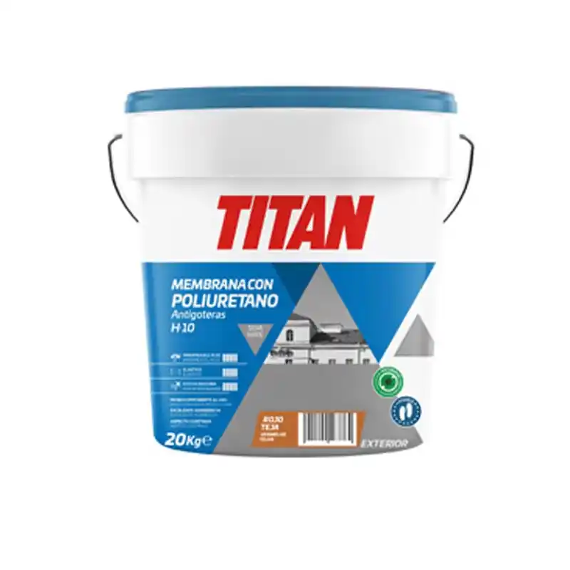 Impermeabilizante con poliuretano titan h10 rojo teja 20kg - Impermeabilizante exterior
