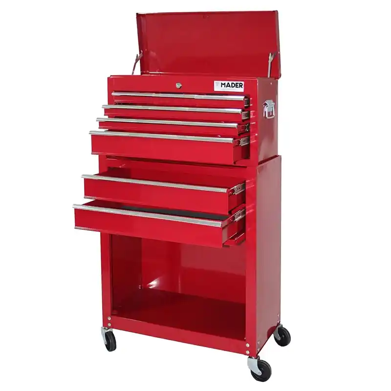 Carro herramientas mader con ruedas rojo - Carritos de herramientas