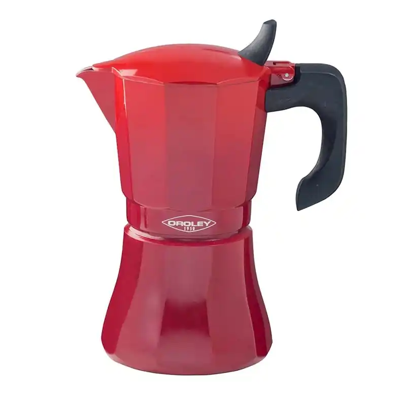 Cafetera italiana induccion oroley petra 9 tazas roja - Cafetera italiana inducción