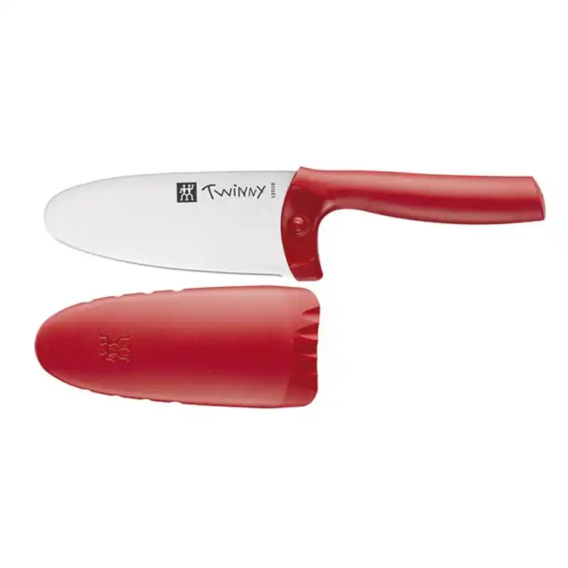 Cuchillo infantil zwilling twinny kids con protector rojo - Cubiertos infantiles