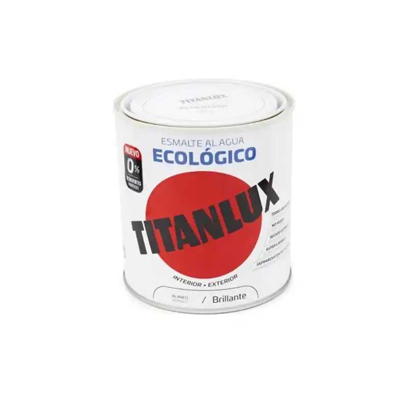 Esmalte al agua titan brillante 250 ml blanco