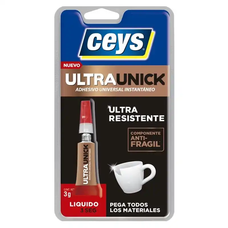 Adhesivo instantaneo ceys ultraunick liquido 3gr - Pegamento de contacto