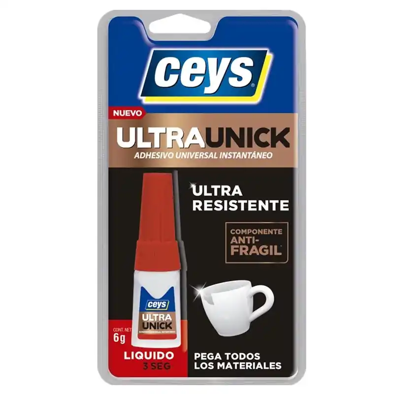 Adhesivo instantaneo ceys ultraunick liquido 6gr - Pegamento de contacto