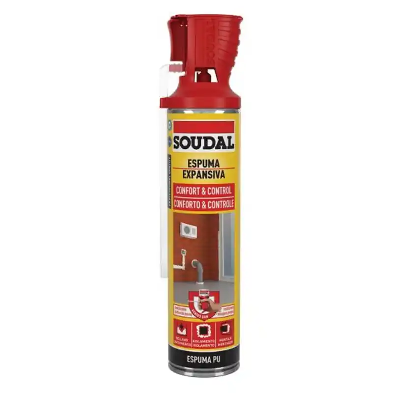 Espuma poliuretano soudal genius universal 600ml - Espuma de poliuretano