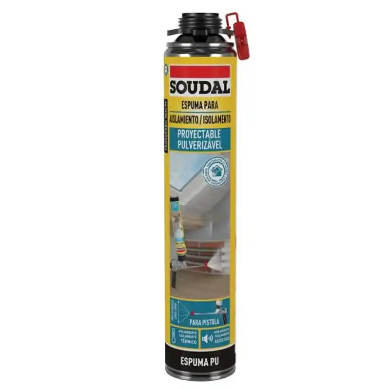 Espuma poliuretano soudal aislamiento proyectable para pistola 700ml - Espuma de poliuretano