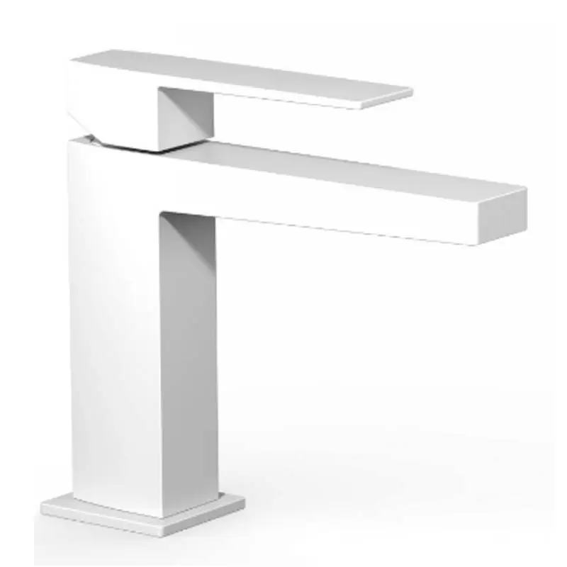 Monomando lavabo tres exclusive slim maneta 160 mm blanco mate 20210301bm - Griferia Slim-Tres