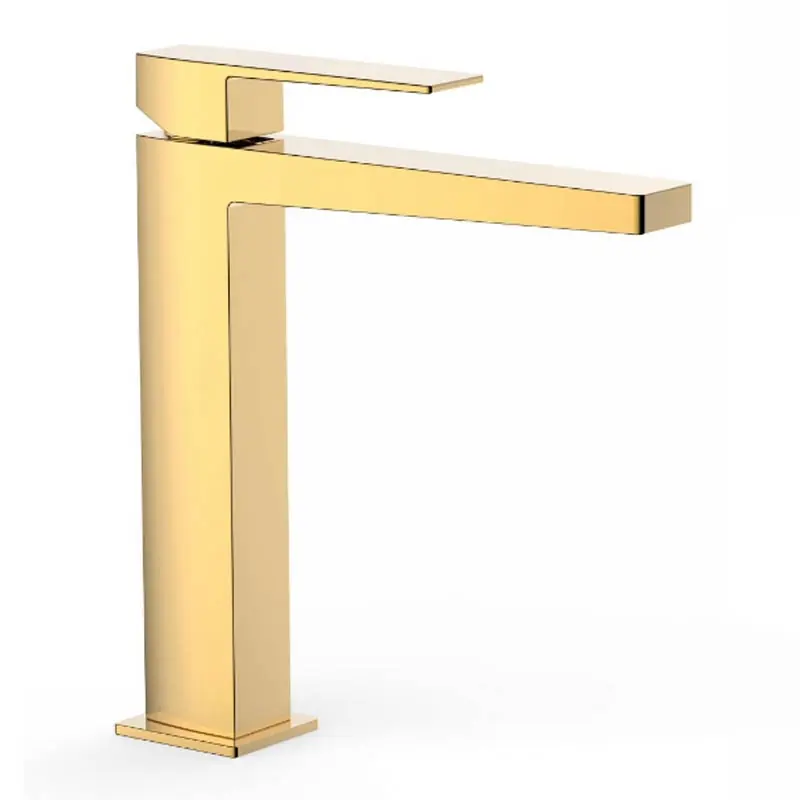 MONOMANDO LAVABO TRES EXCLUSIVE SLIM 240 MM ORO 20210303OR - Griferia Slim-Tres