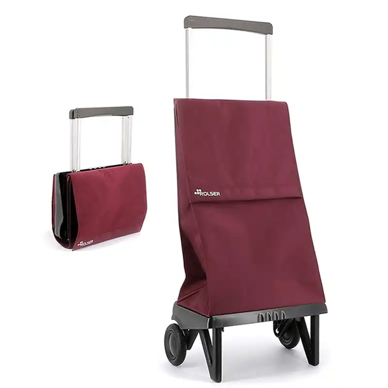 Carro compra rolser plegamatic mf 2 ruedas burdeos - Carros de compra Rolser