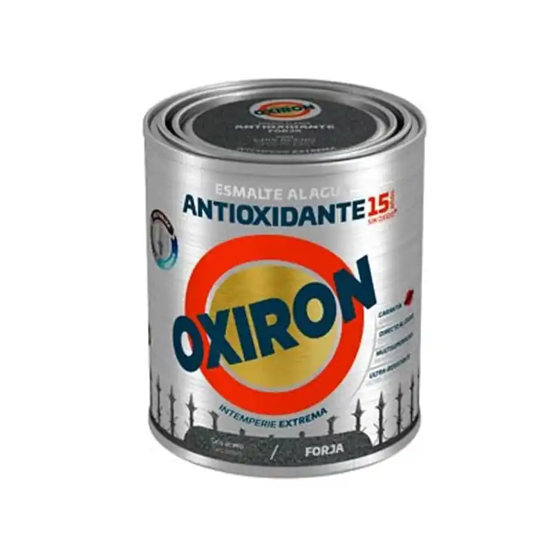 Esmalte titan oxiron agua liso forja 750ml gris acero - Pintura antióxido
