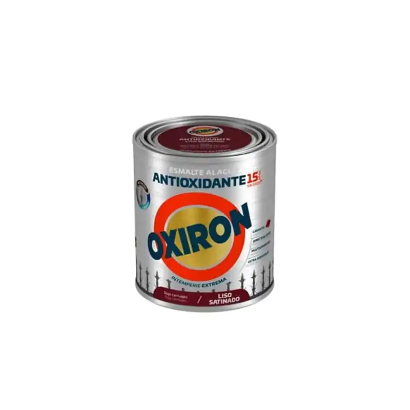 Esmalte titan oxiron al agua liso satinado 750 ml rojo carruajes - Pintura antióxido