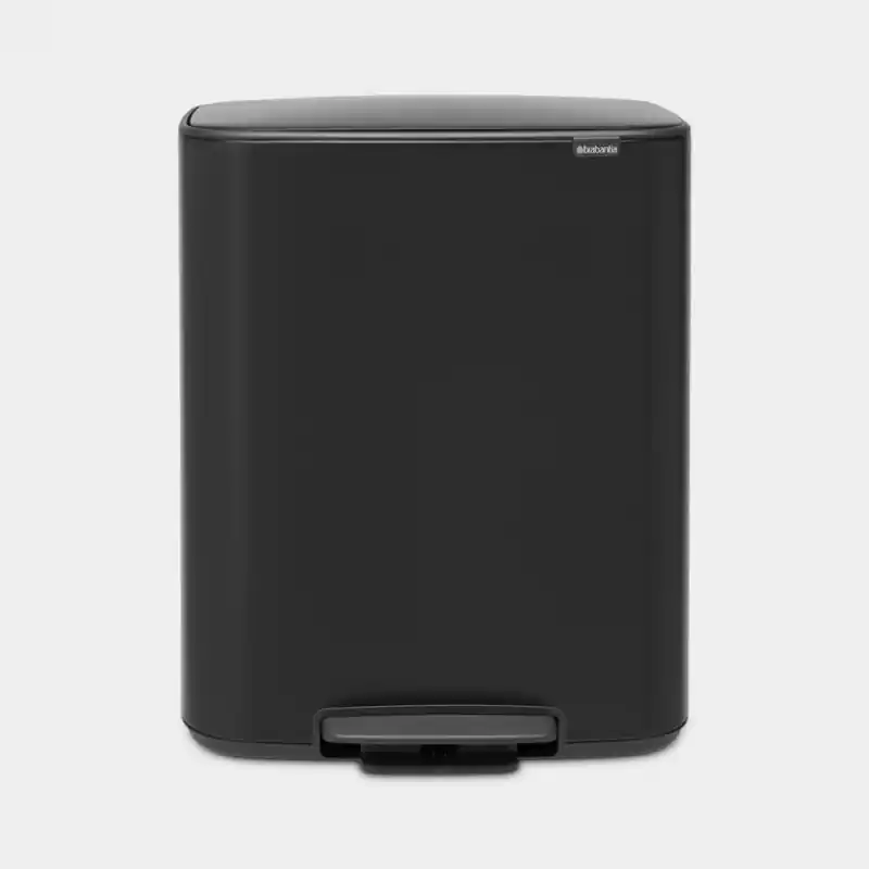 Cubo brabantia bo pedal negro mate 2 x 30 l - Contenedores de reciclaje