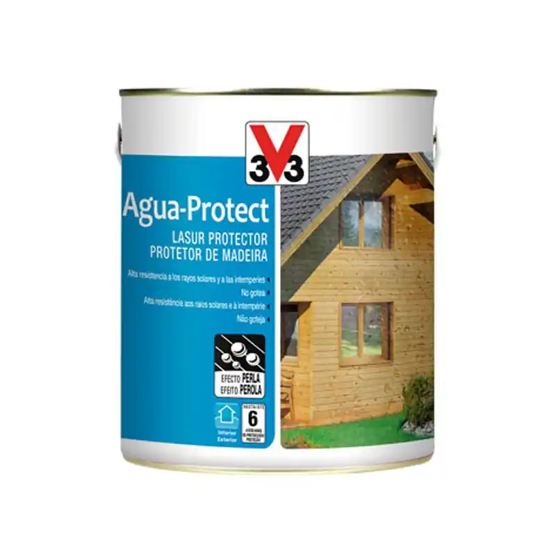 Barniz para madera v33 lasur agua protect 0,75l incoloro - Barniz para madera exterior