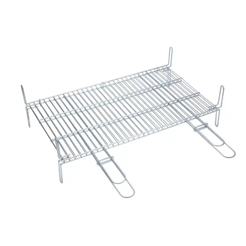 Parrilla barbacoa sauvic doble estañada 65x40cm - Parrilla para barbacoa