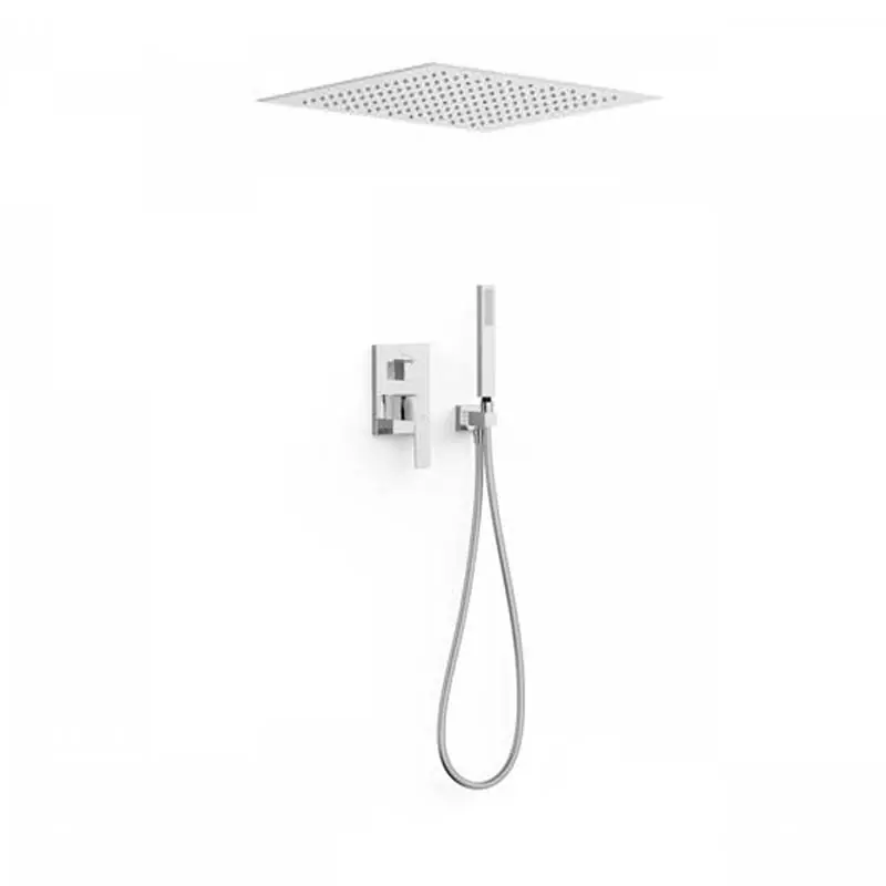Monomando kit ducha tres exclusive slim empotrado 380mm cromo 20228006 - Griferia Tres Slim empotrar