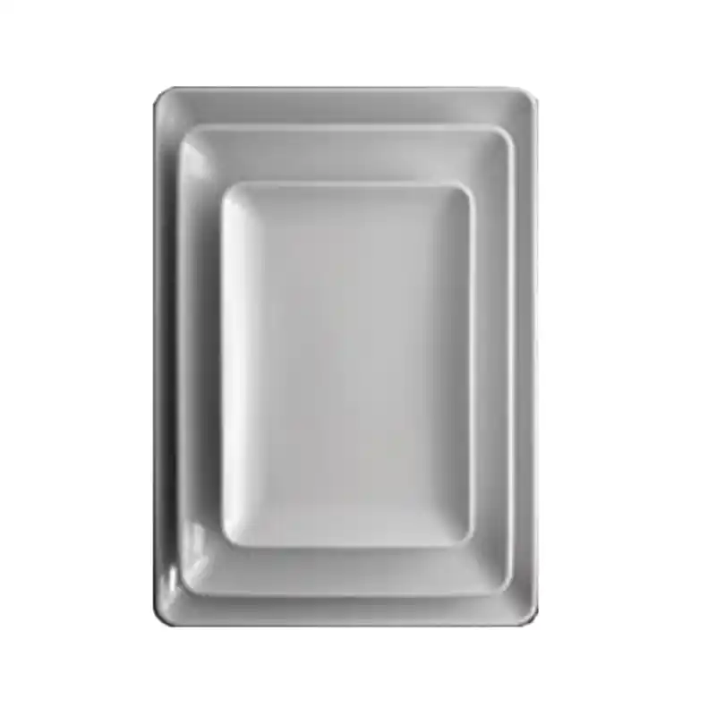 Bandeja porcelana rectangular pearl blanca 17x23cm - Bandejas