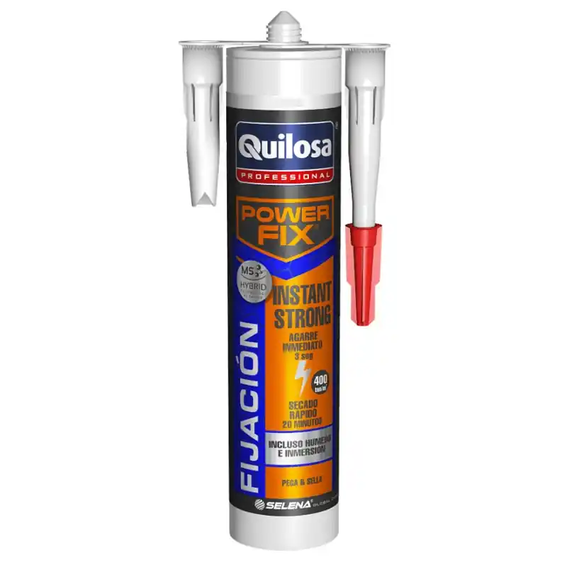Adhesivo montaje sellador quilosa power fix instant strong 290ml blanco - Adhesivos de montaje