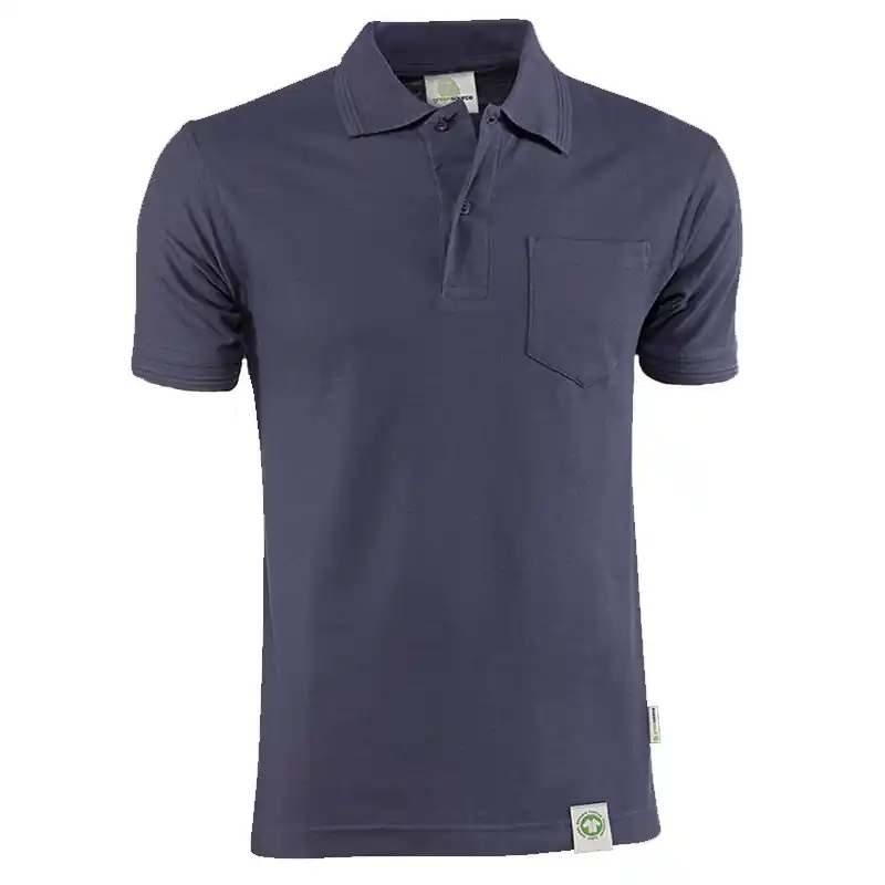 Polo manga corta juba 770 aldogon organico azul talla xl - Polos de trabajo manga corta