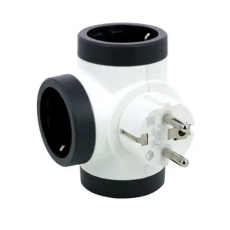 Adaptador enchufe legrand rotativo 180 grados 3 tomas blanco - Ladrón enchufe