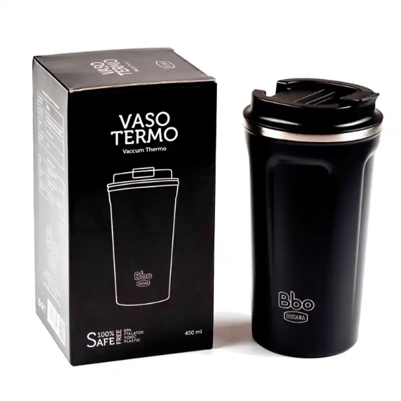 Vaso termo irisana bbo19 450ml negro - Termos para caf?